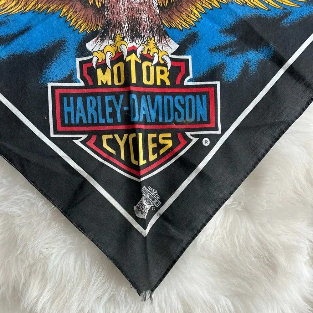 Harley-Davidson Black and Red Eagle Bandana